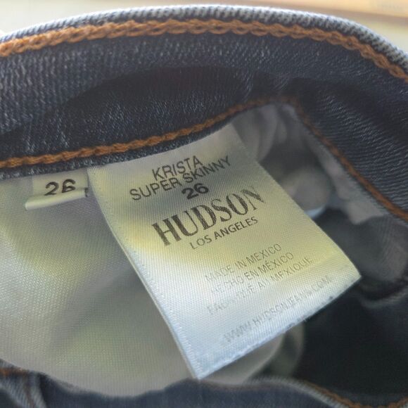 Hudson Jeans Womens 26 Blue Denim Krista Super Skinny Stretch - Picture 9 of 15